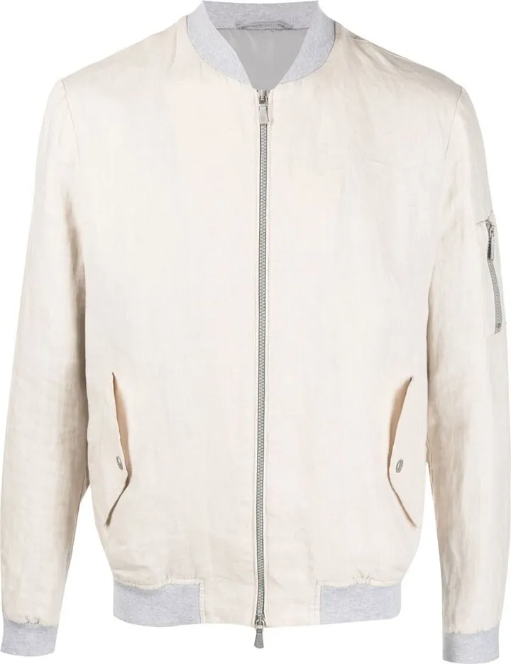 Linen Bomber Jacket