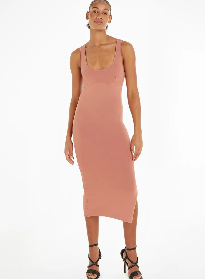 Strappy Knitted Bodycon Dress
