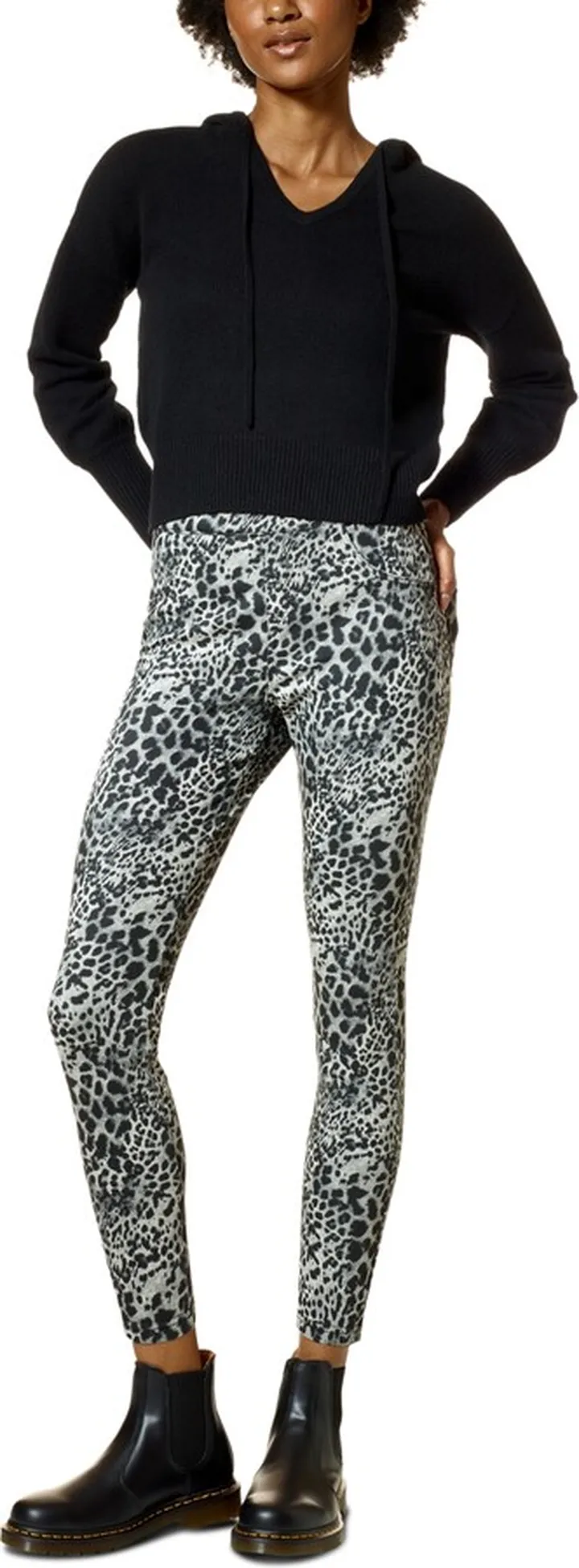 Hue Women's Baby Leopard Denim Leggings