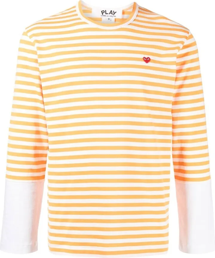 long-sleeve striped T-shirt