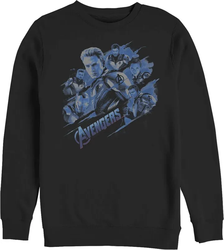 Men's Marvel Avengers: Endgame Smokey Captain America Sweatshirt - Black - 2X Large