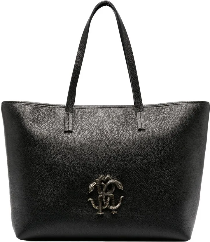Mirror Snake leather tote bag