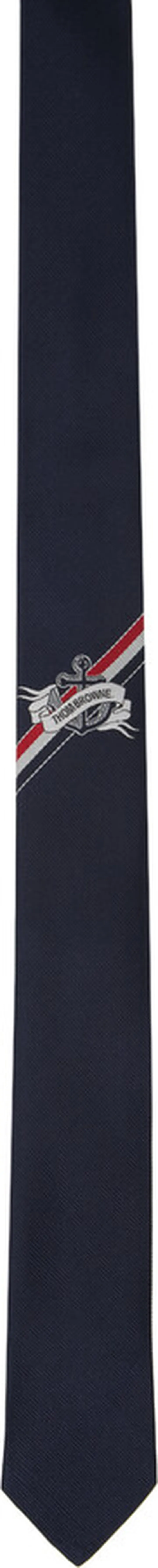 Thom Browne Navy Anchor Tie