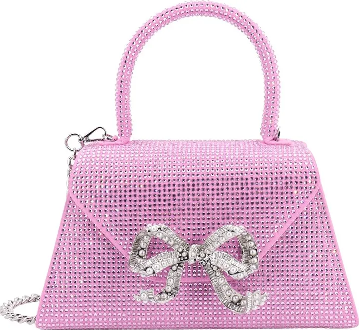Handbag with all-over rhinestones