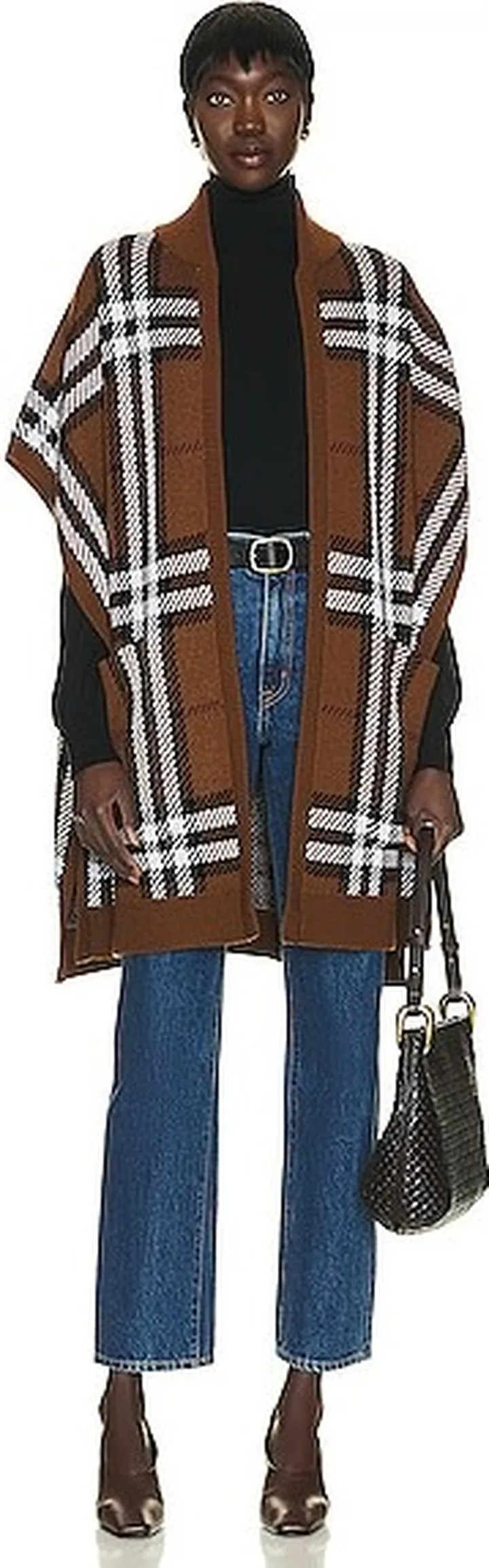 Burberry Check Cape in Brown