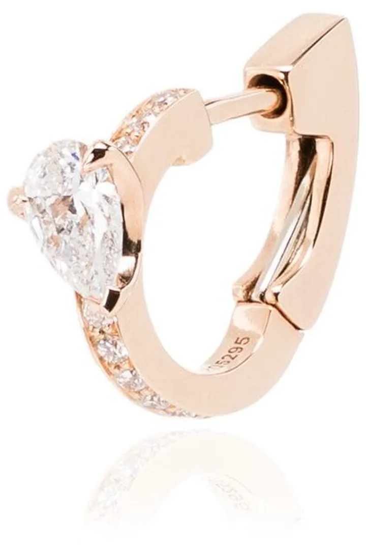 18kt rose gold Harvest diamond huggie earring