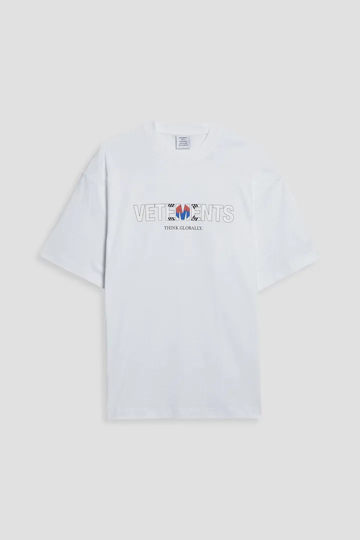 South Korea oversized printed cotton-jersey T-shirt