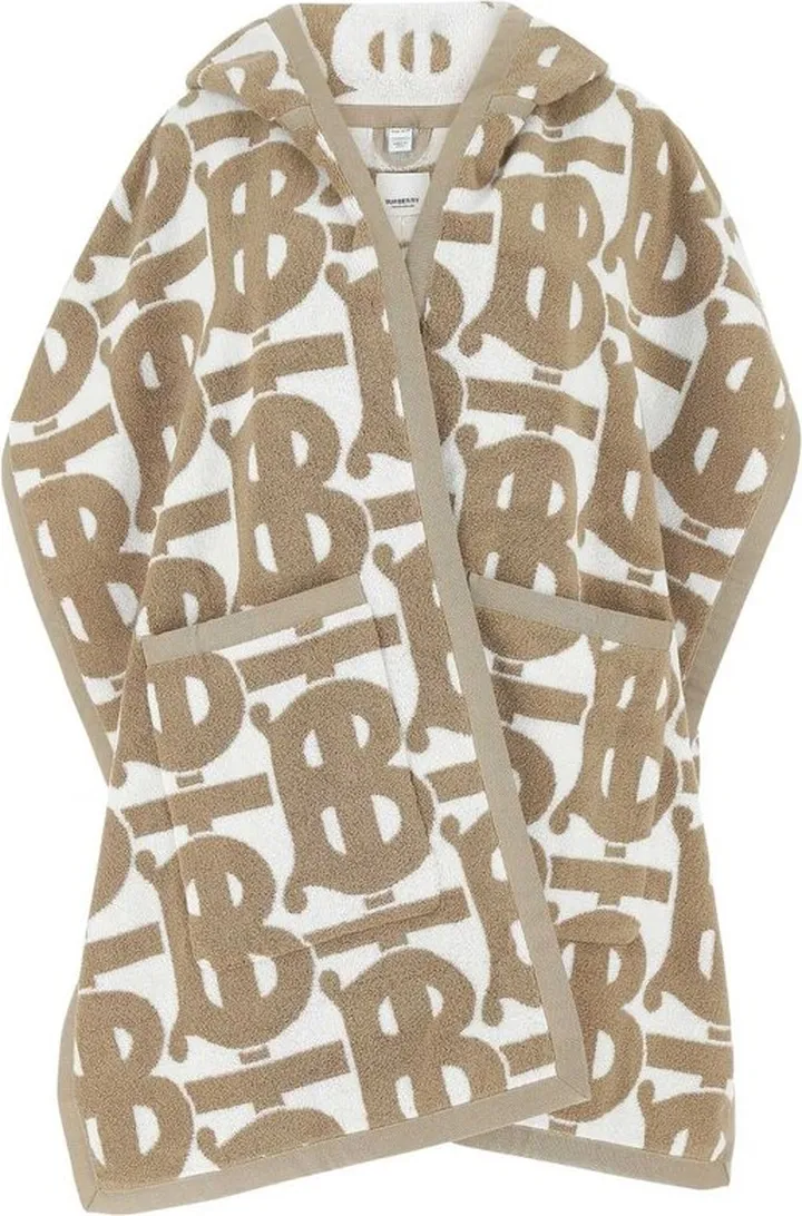 Burberry All-Over Logo Jacquard Poncho