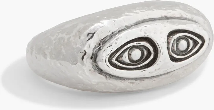 Hammered sterling silver ring