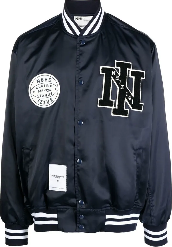Rear Embroidered-Logo Bomber Jacket