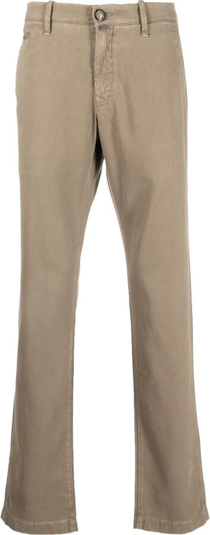 Straight-Leg Twill Trousers