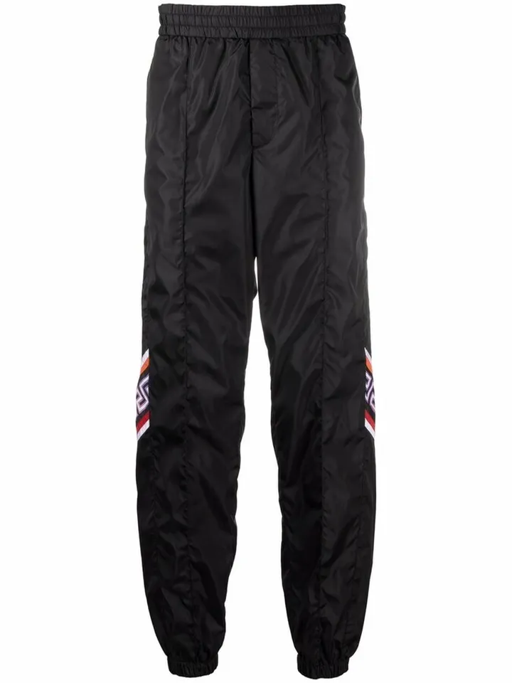 Greca-detail track pants