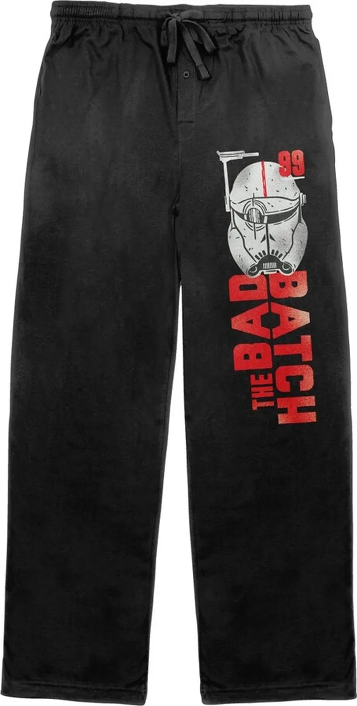 Star Wars Bad Batch 99 Black Graphic Sleep Pajama Pants - L