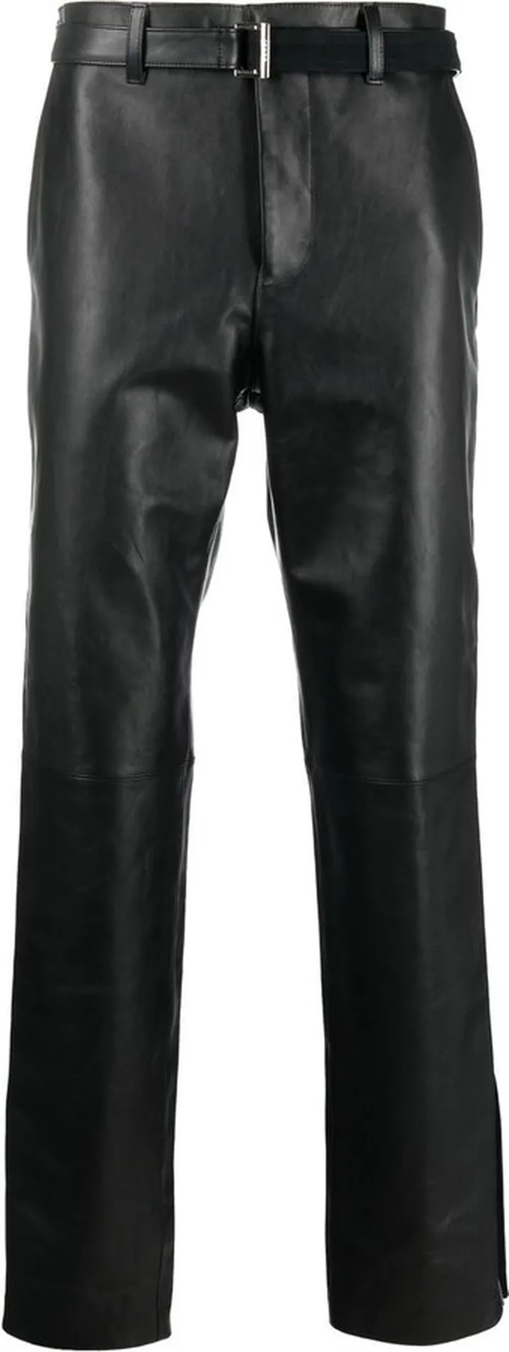 Straight-Leg Leather Trousers