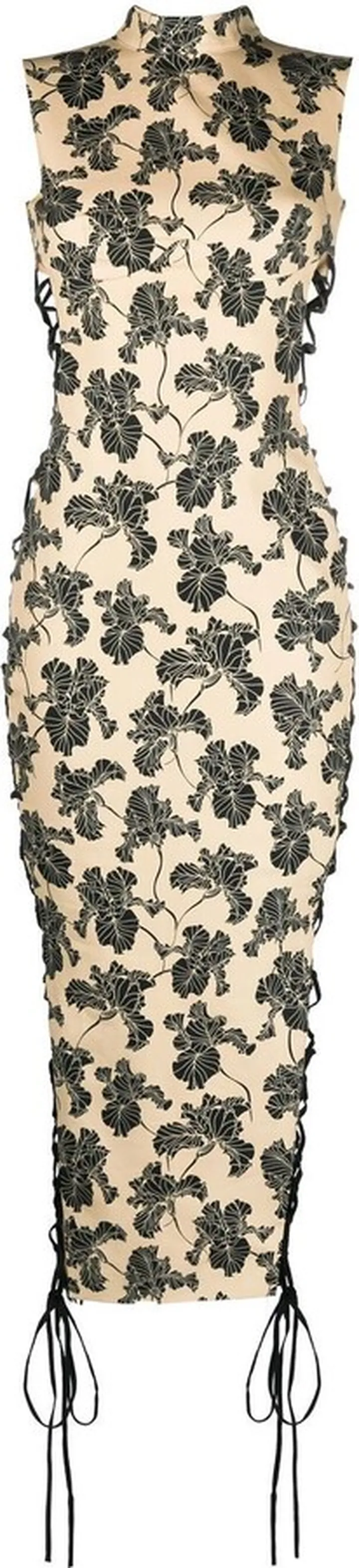 Elena lace-detail midi dress