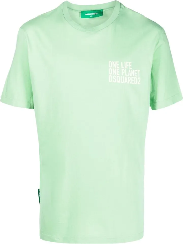 slogan-print T-shirt