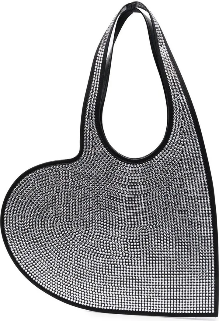 Rhinestone-Embellished Shoulder Bag