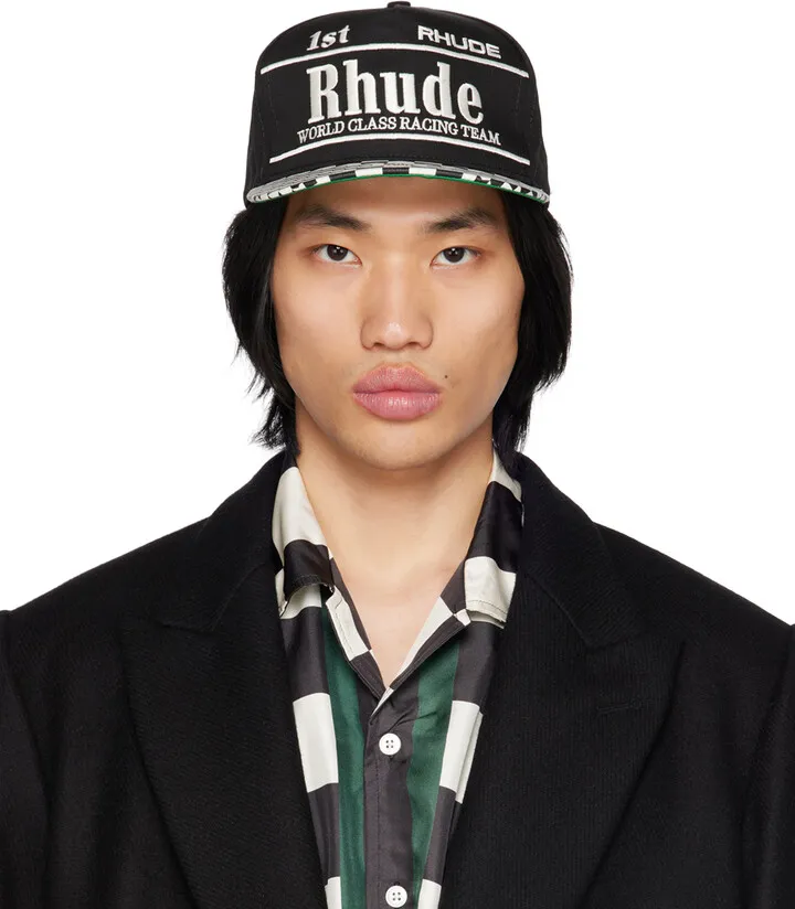 Rhude Black Embroidered Cap