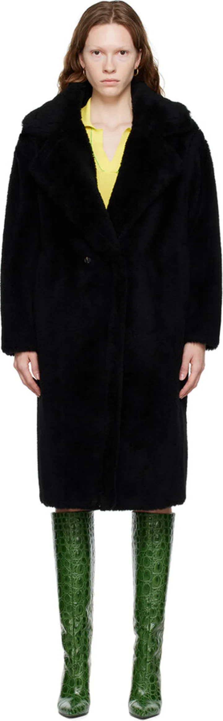 Yves Salomon - Meteo Black Oversized Coat