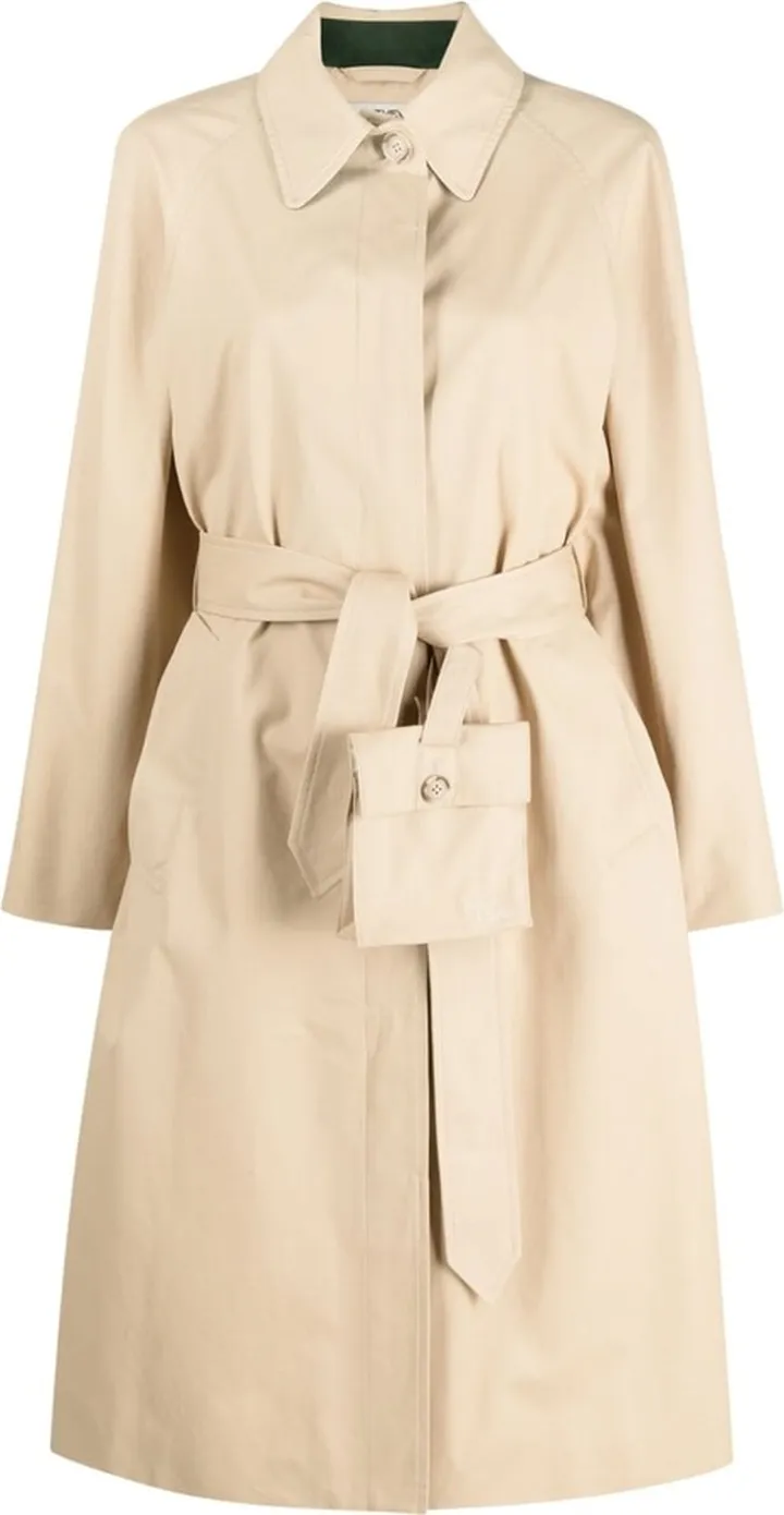 x Daniëlle Cathari flap-pouch belted trench coat
