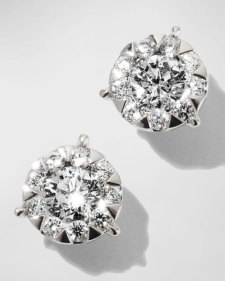 White Gold Diamond Stud Earrings