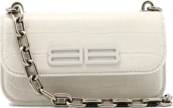 Balenciaga Gossip Embossed Chain Linked Crossbody Bag