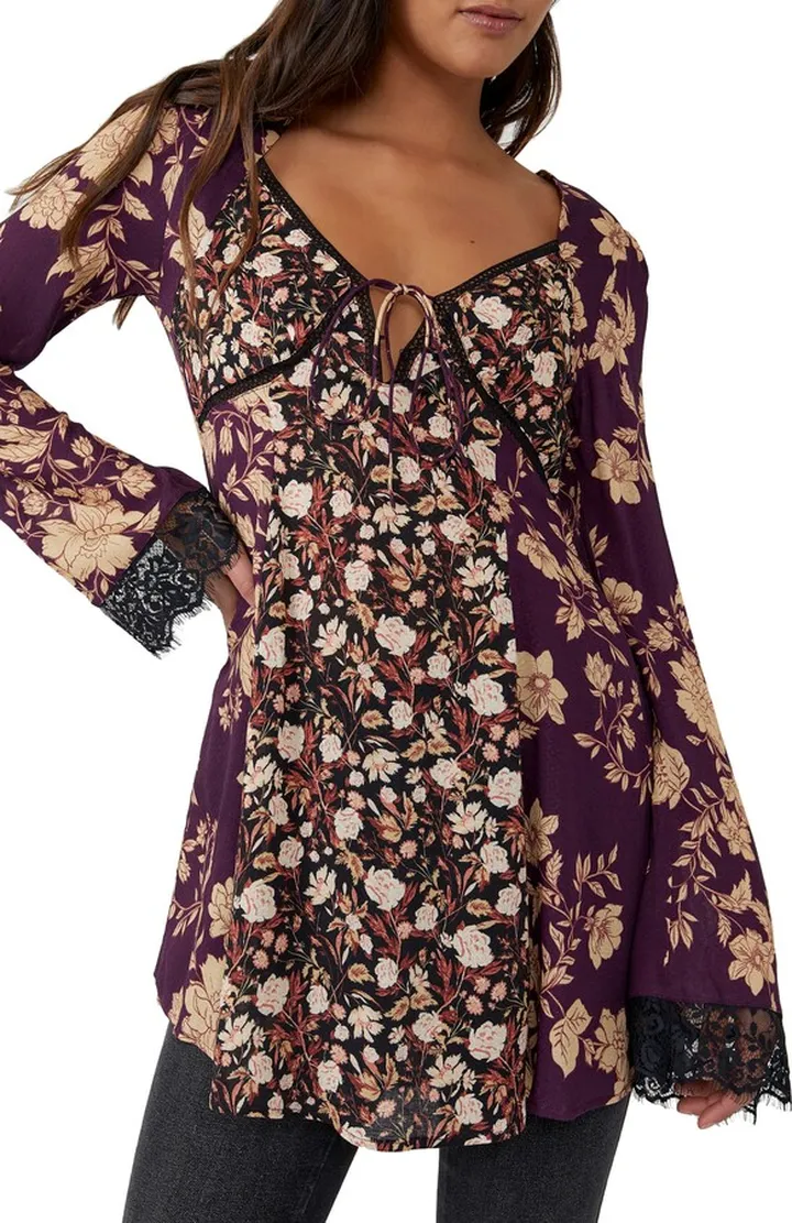 Odette Floral Long Sleeve Tunic