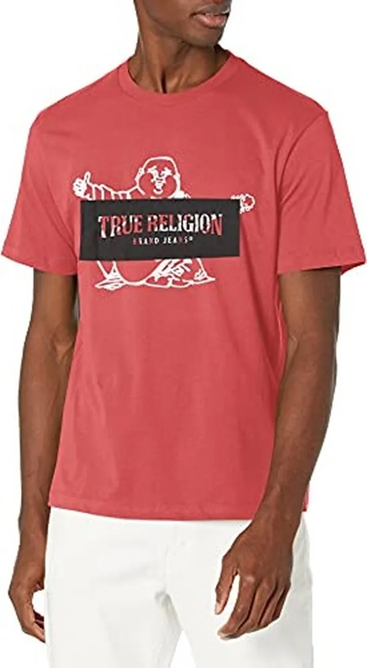 True Religion Men's Short Sleeve Buddha TR Logo Tee