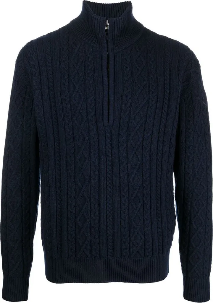 Cable-Knit Half-Zip Jumper