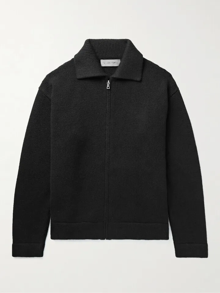 Cashmere Zip-Up Sweater