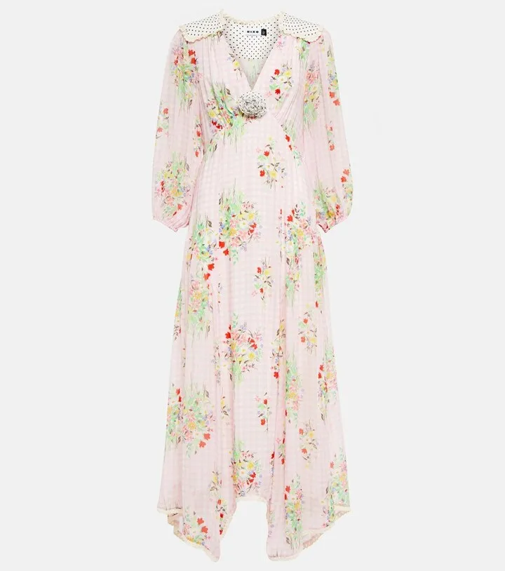 Gem checked maxi dress