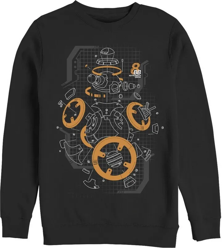 Men's Star Wars The Last Jedi BB-8 Deconstructed View Sweatshirt - Black - Large