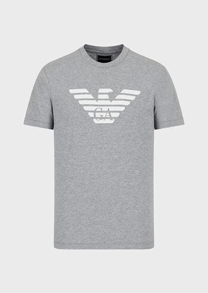 Pima jersey T-shirt with logo print