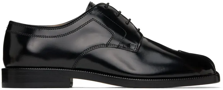 Maison Margiela Black Leather Tabi Oxfords