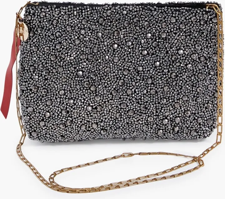 Hematite Beaded Estelle Bag
