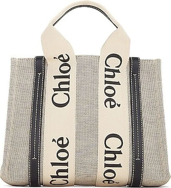 Chloe Small Woody Tote Bag in Blue