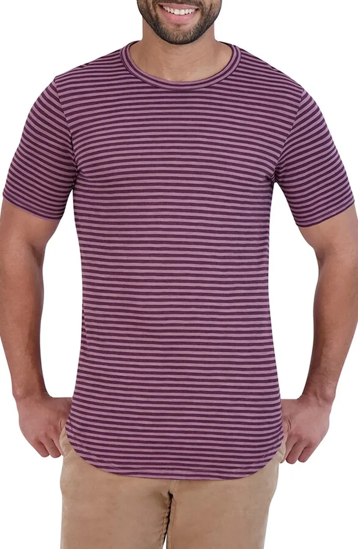 Stripe Cotton Blend T-Shirt