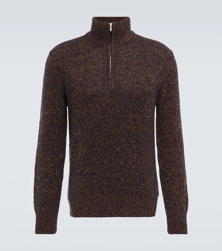Half-zip cashmere sweater