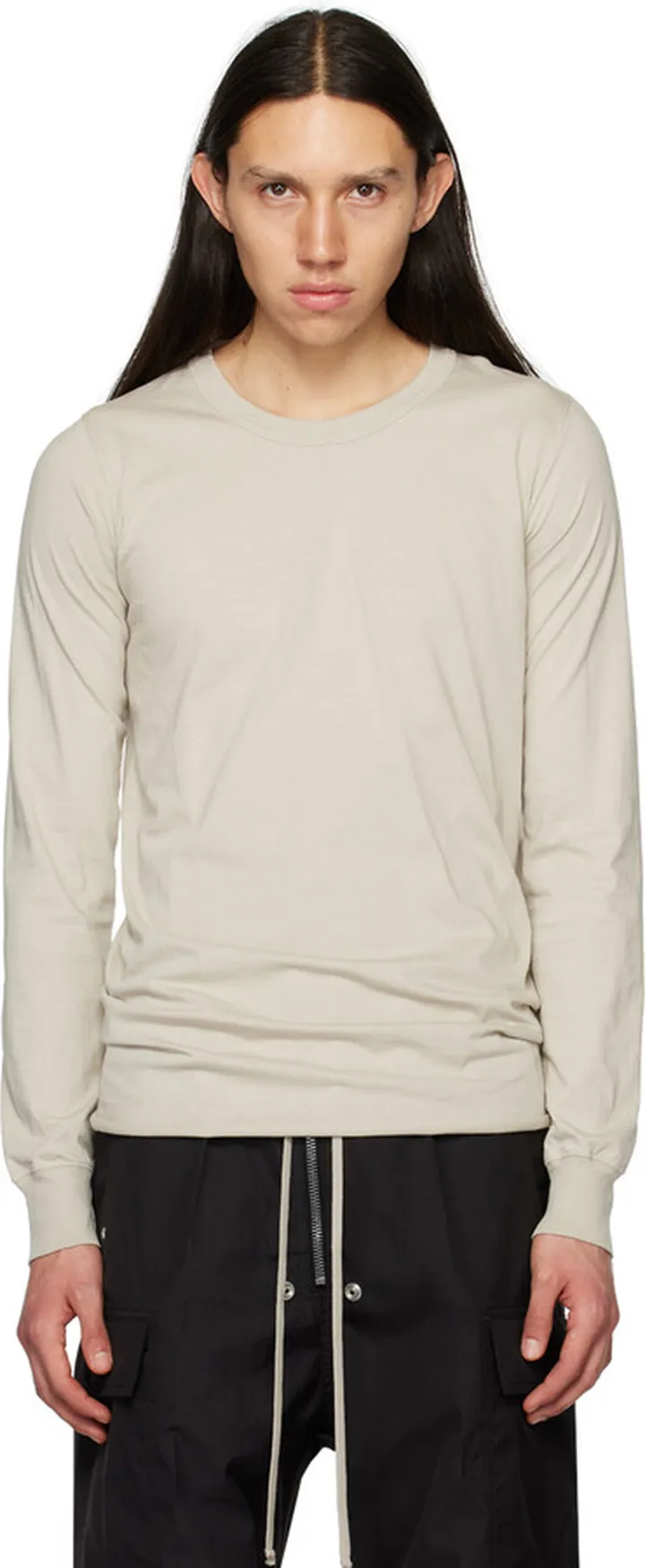 Rick Owens Off-White Basic Long Sleeve T-Shirt