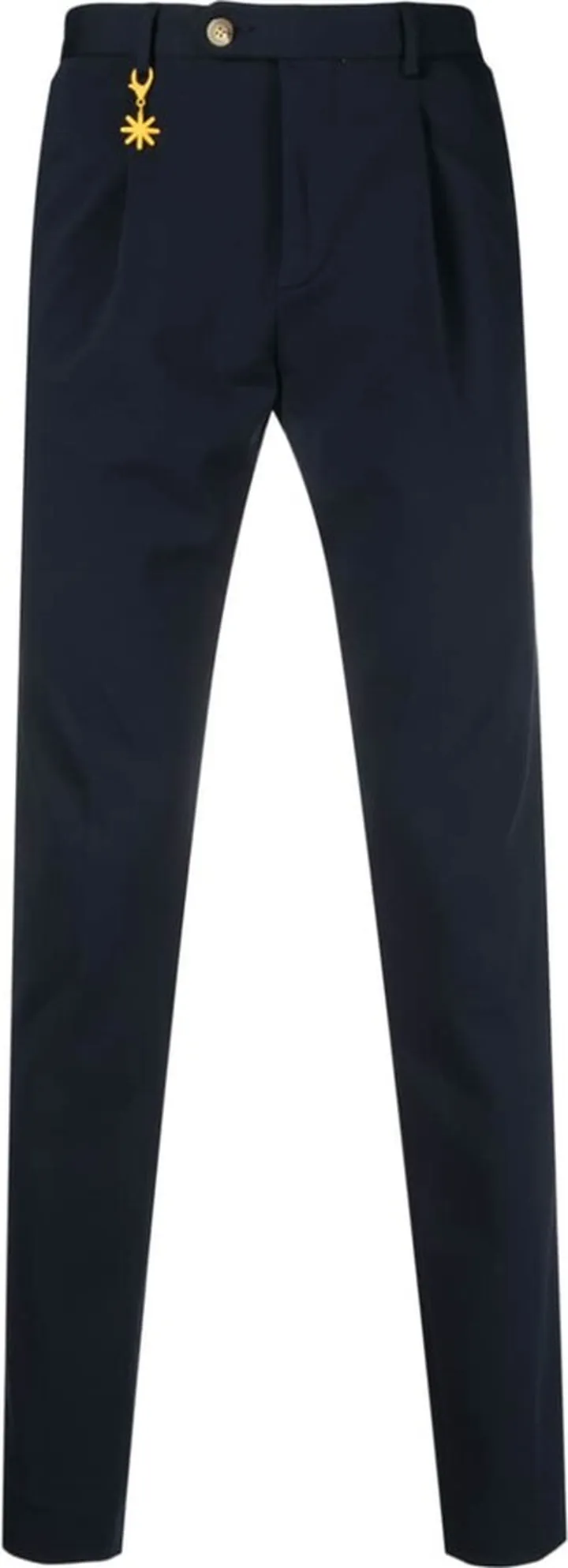 Pleated Stretch-Cotton Skinny Trousers