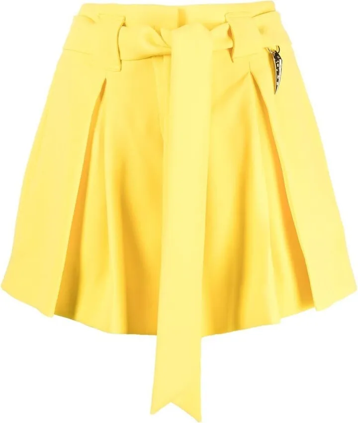 Belted Pleated Shorts