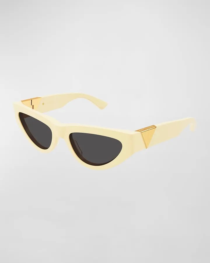 Inverted Triangle Acetate Cat-Eye Sunglasses