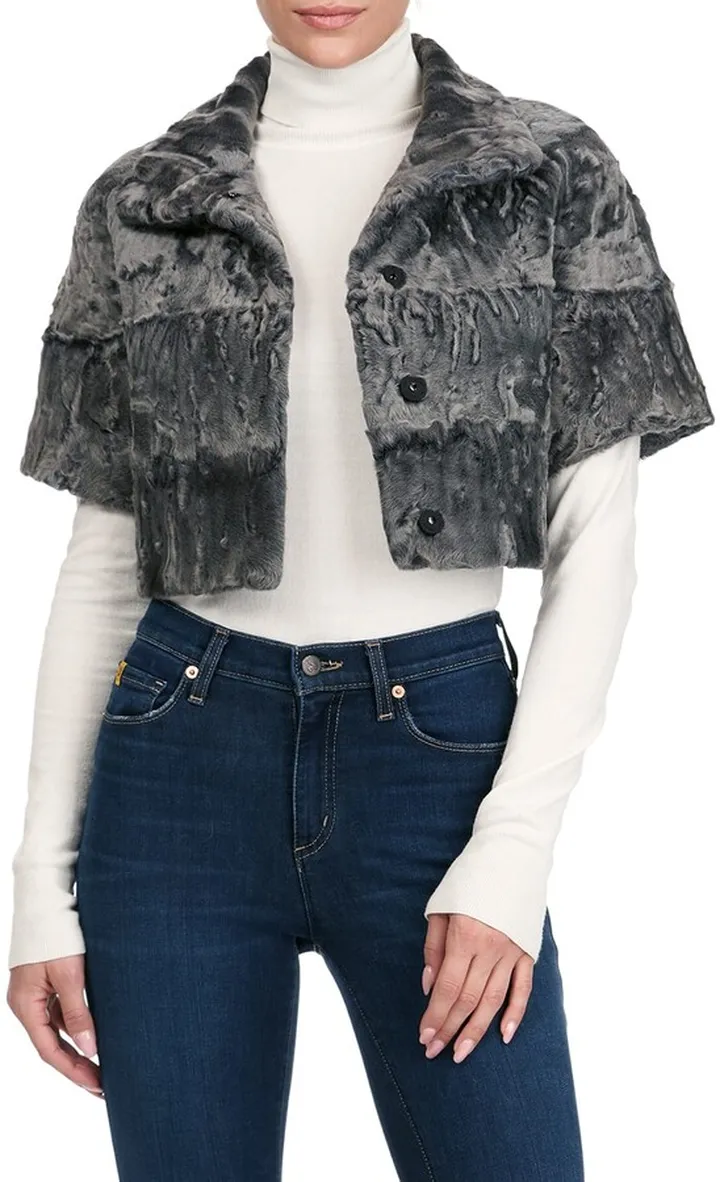 Lamb Fur Bolero Jacket