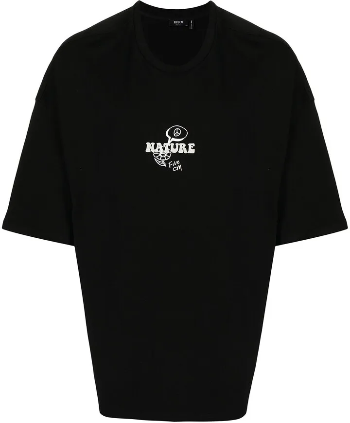 slogan-print T-shirt