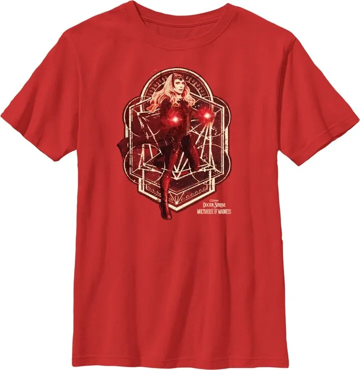Boy's Marvel Doctor Strange in the Multiverse of Madness Wanda Maximoff T-Shirt - Red - X Small