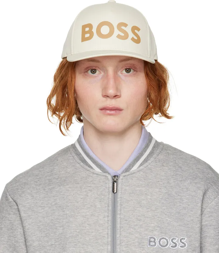 BOSS Off-White Printed Cap