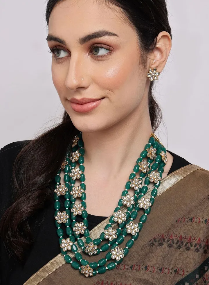 Gold-Plated Contemporary Jewellery Set