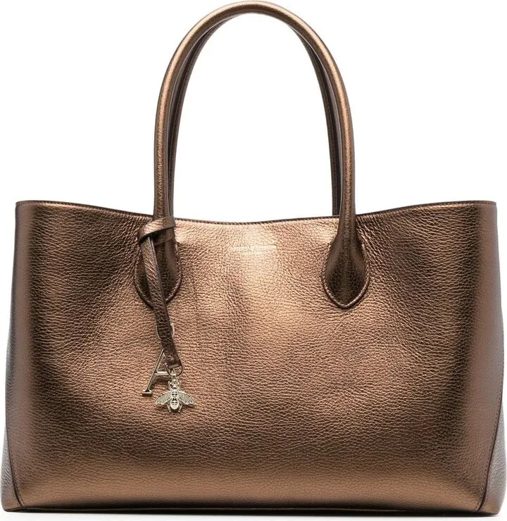 London leather tote bag