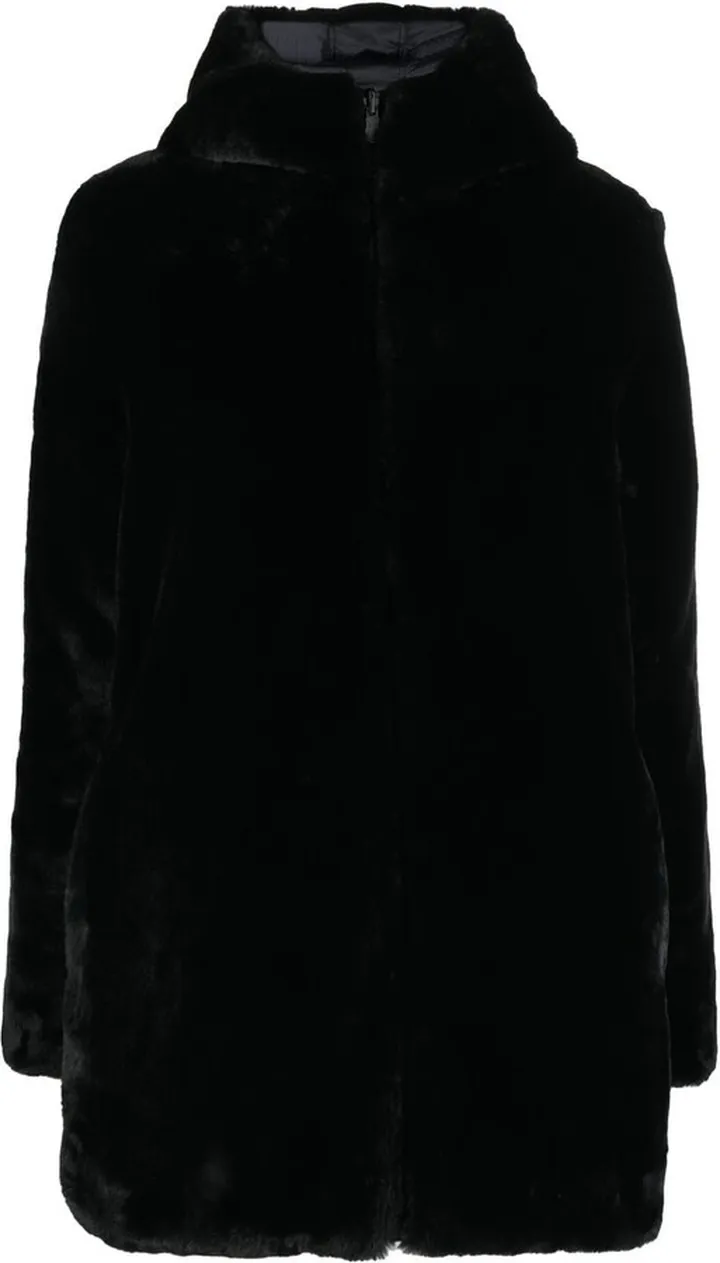 Hooded Faux-Fur Coat
