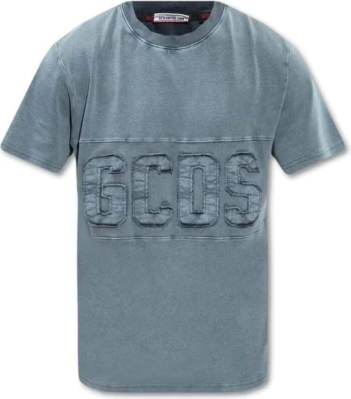 GCDS Logo Patch Crewneck T-Shirt